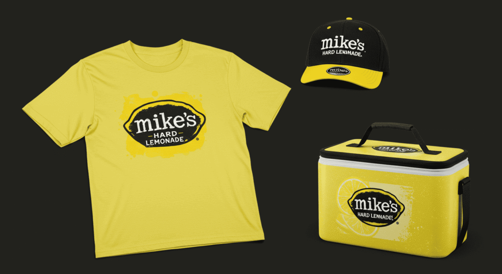 Mike's Hard Lemonade Summer Rules Sweepstakes prizes shown on display