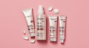 Assorted L'Oréal skincare and makeup products available as free samples