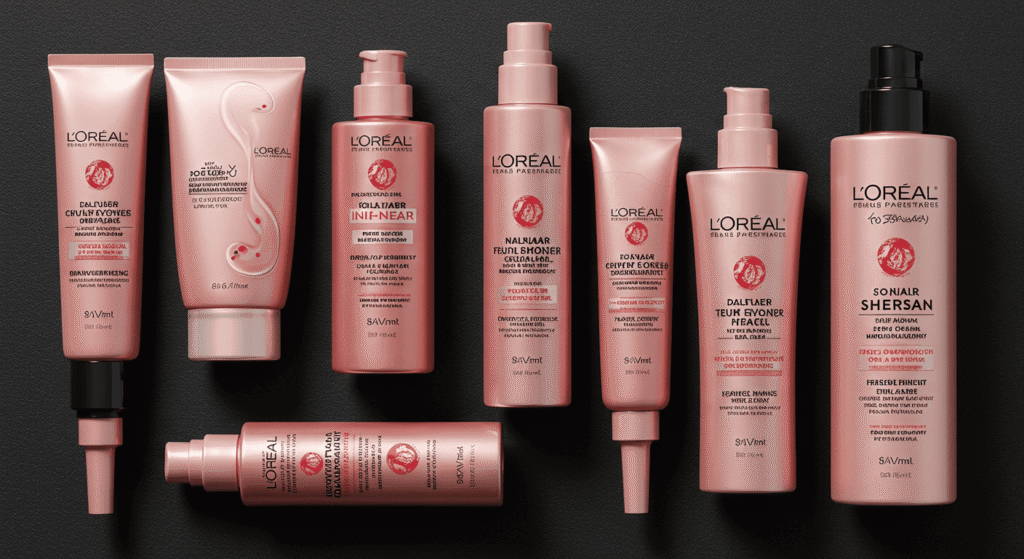 L'Oréal free samples displayed with product details and giveaway info