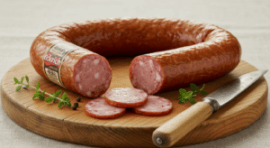 Eckrich sausages displayed with contest entry instructions