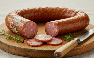 Eckrich sausages displayed with contest entry instructions