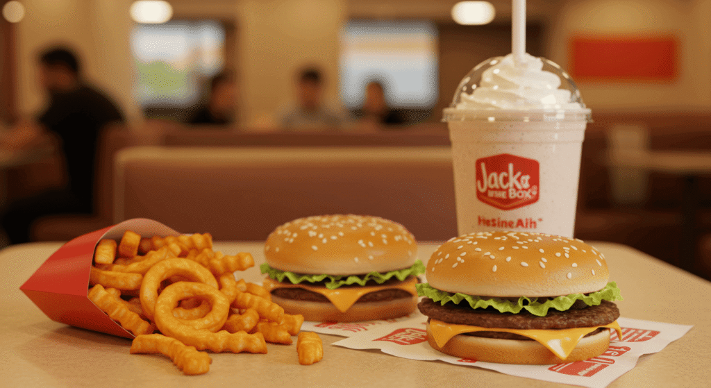 Jack in the Box coupon for a free burger or side