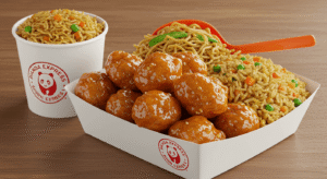 Close-up of Panda Express coupon code for online orders