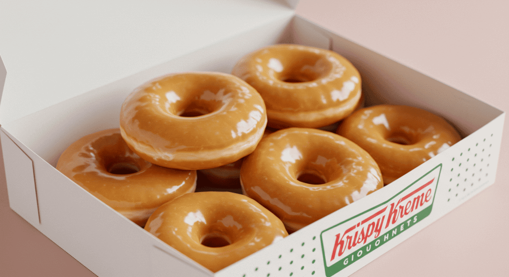 Krispy Kreme promotional flyer showcasing available coupons and offers