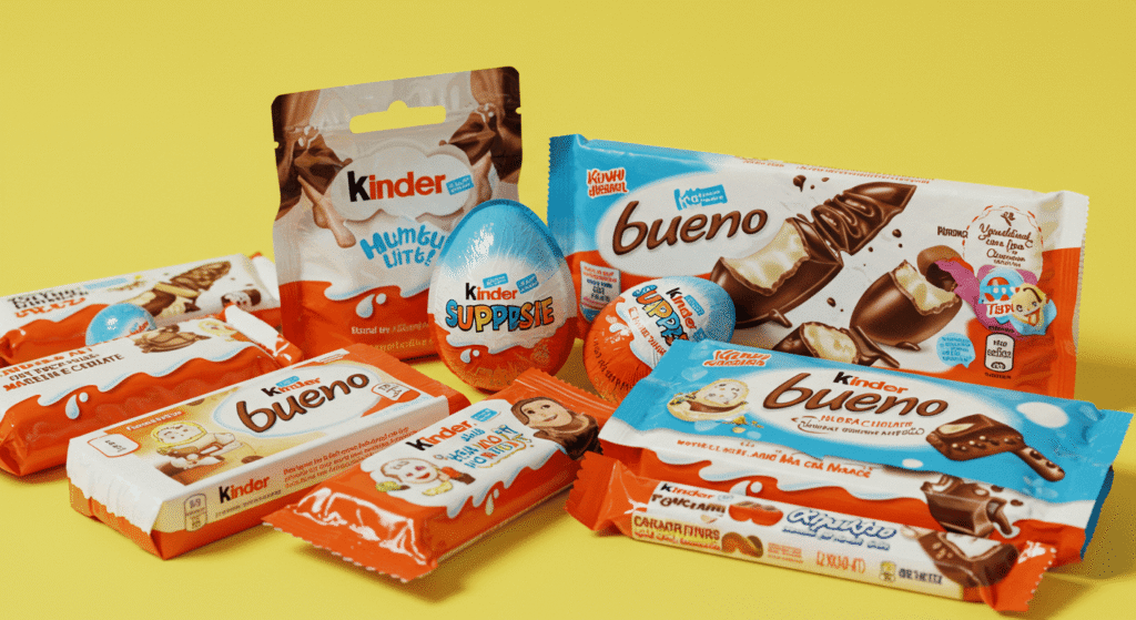 Assorted Kinder products for sweepstakes entry