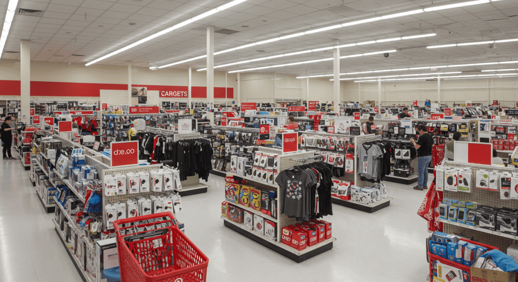 Assorted Target coupons for electronics and apparel