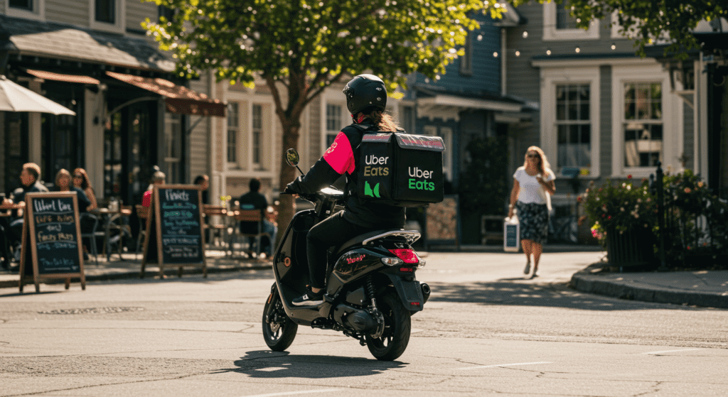 Digital Uber Eats coupon codes on smartphone screen